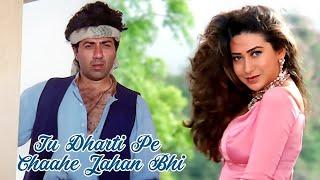 Tu Dharti Pe Chaahe Jahan Bhi Rahegi  Jeet  Karisma Kapoor Sunny Deol  Kumar Sanu Alka Yagnik