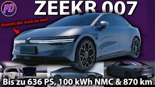 ZEEKR 007 - Bis zu 636 PS 100 kWh NMC & 870 km Reichweite ab 29.000€