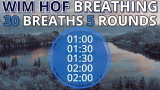 Wim Hof Guided Breathing Session - 5 Rounds 30 Breaths For Complete Beginners Prolonged No Talking