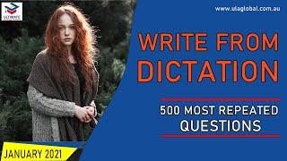 PTE Listening Write From Dictation  January 2021  500 Most Repeated Questions with Answers