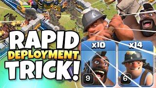 RAPID DEPLOYMENT Trick for TH12 QC HogMiner Hybrid  Best TH12 Attack Strategies in Clash of Clans