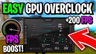 How To Use Msi Afterburner To Overclock YOUR GPU  SAFE Overclocking GUIDE in 2022