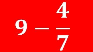 How to subtract fraction from a whole number  Subtracting fraction from a whole number