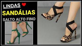 45 Lindas Dicas de Sandálias de Salto Alto Fino  Moda Feminina  Inspirações Acessórios Femininos 