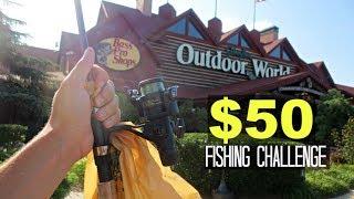 $50 Bass Pro Shops Fishing Challenge Craziness