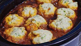 Beef Stew and Dumplings Slow Cooked and Giant Yorkshire Pudding