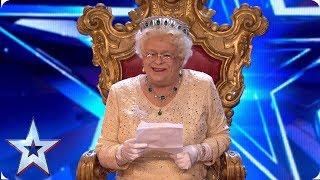 OMG Did the Queen just say that?  Auditions  BGT 2019