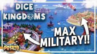 MAXIMUM Military  Focus HUGE GAME - Dice Kingdoms - Resource Management Combat City Builder