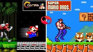 Super Mario Bros. but Mario Escape From Contra World  Mario Crossover
