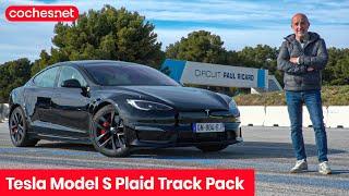 Tesla Model S Plaid Track Pack 2023  Prueba en circuito  Test  Review en español  coches.net