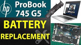 How to replace the battery for Hp Probook 745 g5 laptop 