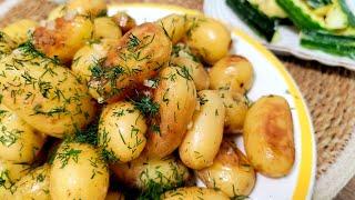  Любимый рецепт МОЛОДОЙ КАРТОШЕЧКИ  молодой картофель на сковороде. Картофель с чесноком и укропом