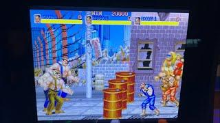 Final Fight 30th Anniversary Edition running on arcade1up cabinet