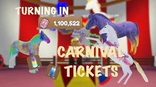 TURNING IN *1 MILLION* CARNIVAL TICKETS  Wild Horse Islands  Roblox