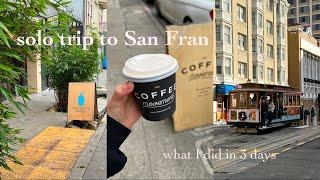 SF vlog  travelling solo twins peak golden gate bridge coffee