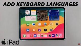 How To Add Keyboard Language On iPad