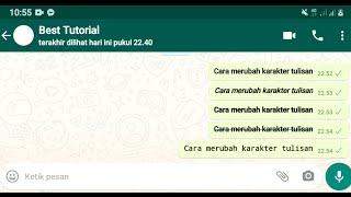 CARA MEMBUAT KARAKTER TULISAN UNIK DI WHATSAPP  2021