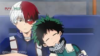 Tododeku moment on the bus  Todoroki Shouto x Midoriya Izuku