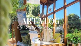ART VLOG life latelyrealistic week in my life in my art studio & painting through day and night