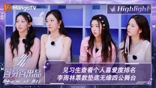 【精彩看点】见习生查看个人喜爱度排名 李雨林票数垫底无缘四公舞台  百分百出品 Show It All 丨MangoTV Idol