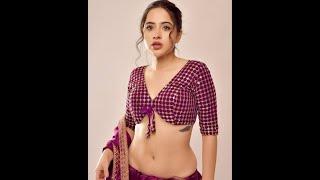 Urfi javed hot dress  urfi javed viral dress  urfi exposing hot navel in saree