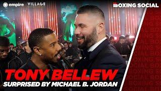 Michael B. Jordan INTERRUPTS Tony Bellew At Creed 3 Film Premiere