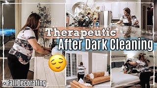 NEW THERAPEUTIC AFTER DARK CLEAN WITH ME 2021 + DECORATING  RELAXING SPEED CLEANING MOTIVATION