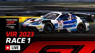 LIVE  Race 1  Virginia  Fanatec GT World Challenge America Powered by AWS 2023