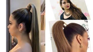 High ponytailhigh ponytail for glam hairstylecrown ponytail by Angita Verma #hairstyle #simple