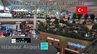 ISTANBUL INTERNATIONAL AIRPORT  LOUNGE IGA  TRANSIT AND WALKING TOUR  LARGEST AIRPORT