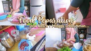 Kegiatan ibu rumah tangga di rumah minimalis  Food Preparation Stok Lauk dan sayur untuk 2 Minggu