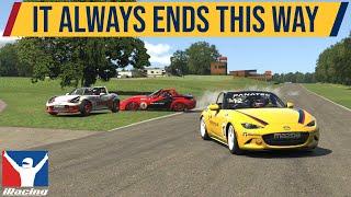 Mazda MX-5 Opening Lap Crash at Summit Point Raceway on iRacing