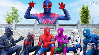 SUPERHEROs Story  All SPIDER-MAN vs New BAD SUPER-HERO  Mansion Battle Story 