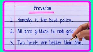 Proverbs  English Proverbs  20 Common Proverbs In English  Famous Proverb
