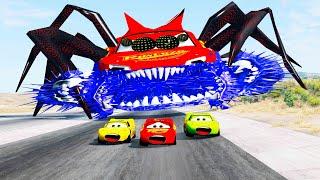 Epic Escape From Lightning McQueen Eater Monsters  McQueen VS McQueen  BeamNG.Drive #458