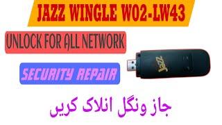 Jazz Wingle W02 LW43 Unlock For All Network  Jazz 4g Wingle Unlock Easy Method