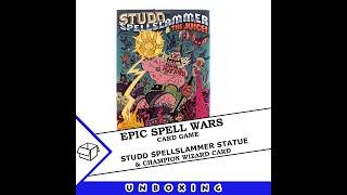 Epic Spell Wars of the Battle Wizards Studdspell Slammer statue & promo cards