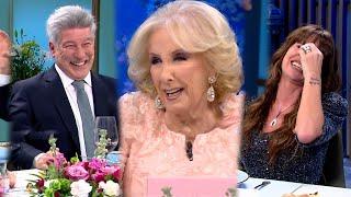 DESCONTROL EN LA MESA Pachu Peña quería ser serio frente a Mirtha pero Flor Peña se la hizo difícil