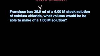 Dilution of solutions