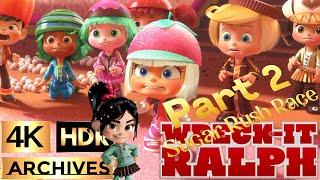 Wreck-It Ralph  4K - HDR  - Sugar Rush Racers All Scenes ● Part 2 of 2 ● 2012