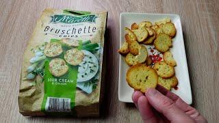Maretti Bruschette Chips Sour Cream & Onion  Brotchips mit Sour Cream und Zwiebel Geschmack 