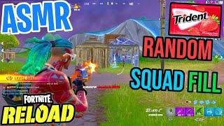 ASMR Gaming  Fortnite Reload Random Squad Relaxing Gum Chewing  Controller Sounds + Whispers 