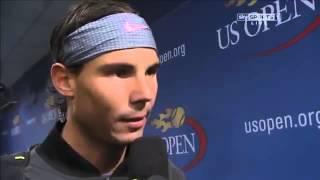 US Open Final 2013  Rafael Nadpost his last mattch bet performance Match Interview    09 09 2013