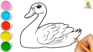 HOW TO DRAW A DUCK - बत्तक का चित्र बनाना सीखें  STEP BY STEP DRAWING TUTORIAL