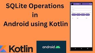 SQLite Database in Android  Insert Read Update and Delete Operations Kotlin  Android Tutorial