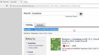 Basic Keyword Search Tutorial - Poudrelibraries.org