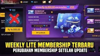 WEEKLY LITE MEMBERSHIP FF TERBARU SETELAH UPDATE FREE FIRE