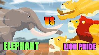 Elephant vs Lion Pride  Elephant vs Wild Animals Level Challenge S1  Animal Animation