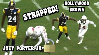 Joey Porter Jr ‘SHUT DOWN’ Hollywood Brown  Steelers Vs Cardinals 2023 highlights WR Vs CB