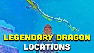 Zelda Tears of the Kingdom - Legendary Dragon Location Guide Fire Lightning Ice